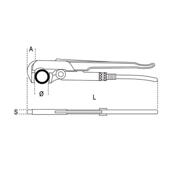 Beta 376 320 Maşalı Boru Anahtarı 320mm