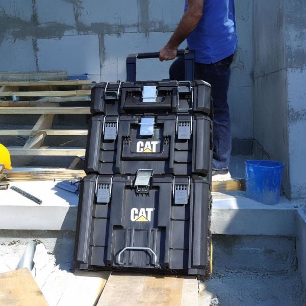 CAT DA41005 HYPER STACK 3’Lü Tekerlekli Kilitli Takım Çantası Seti