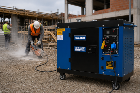 Factor KDK11500SC Monofaze Dizel Jeneratör 11 kVA Marşlı