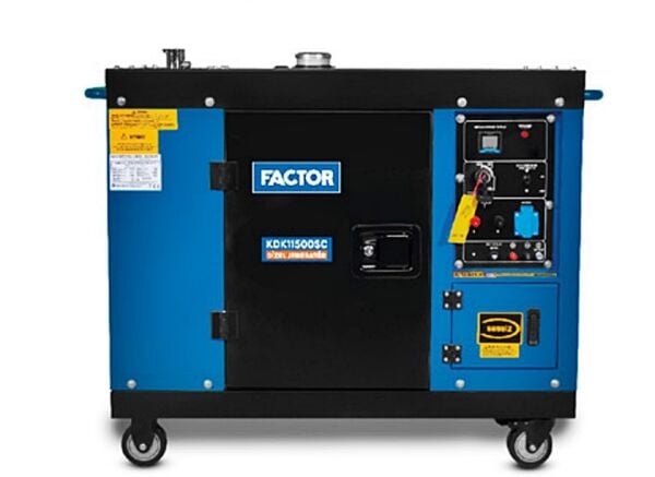 Factor KDK11500SC Monofaze Dizel Jeneratör 11 kVA Marşlı