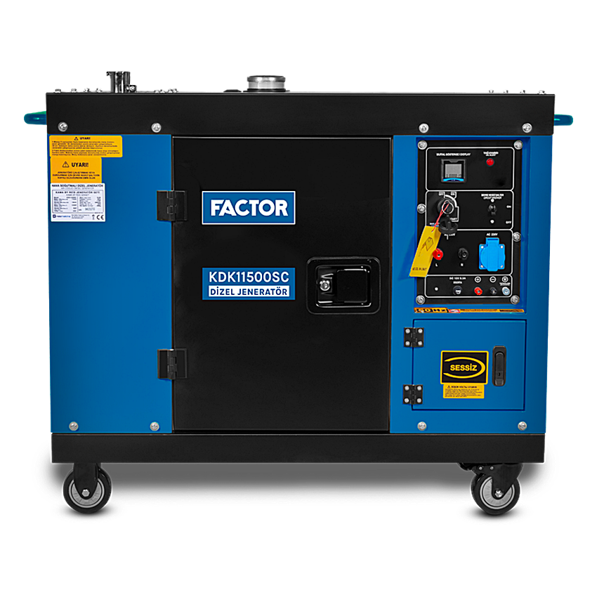 Factor KDK11500SC Monofaze Dizel Jeneratör 11 kVA Marşlı