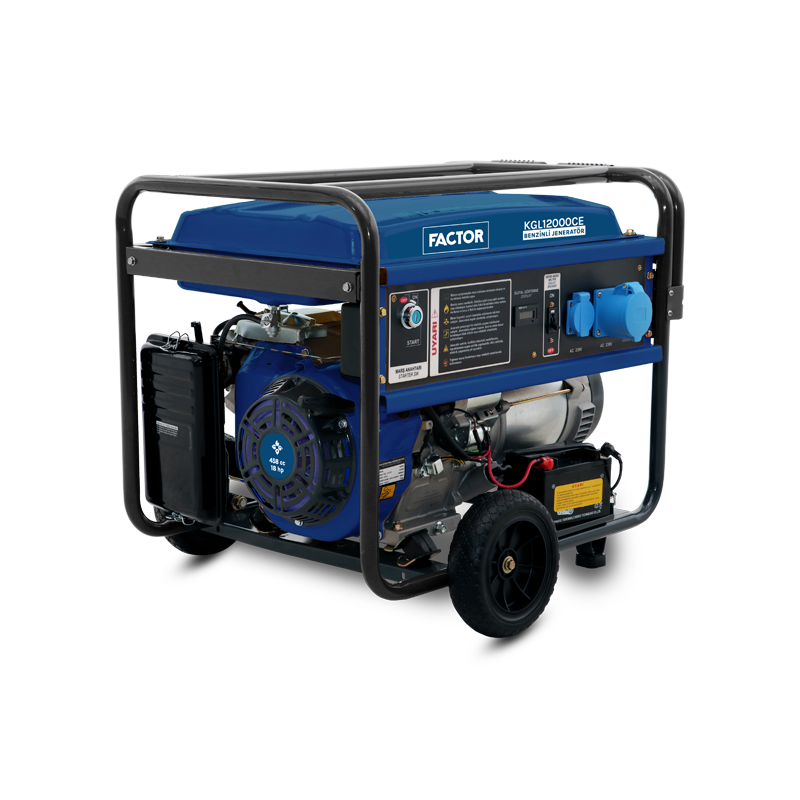 Factor KGL12000CE Benzinli Jeneratör 12 KVA Monofaze