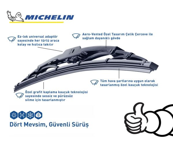 Michelin Rainforce™ MC13916 Universal Telli Silecek 40 cm 1 Adet