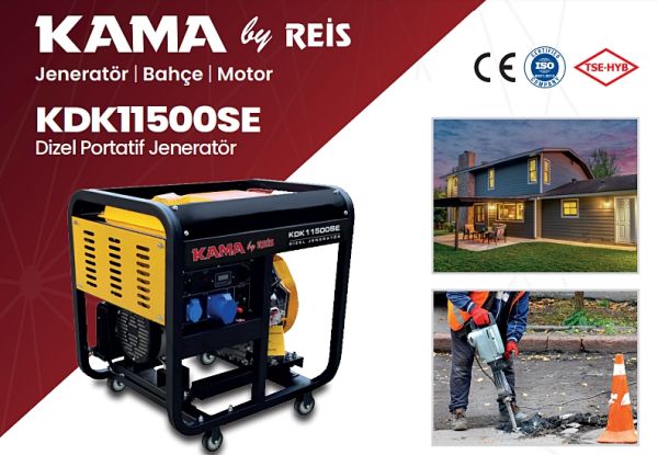 Kama By Reis KDK11500SE Dizel Jeneratör 11 kVA Monofaze