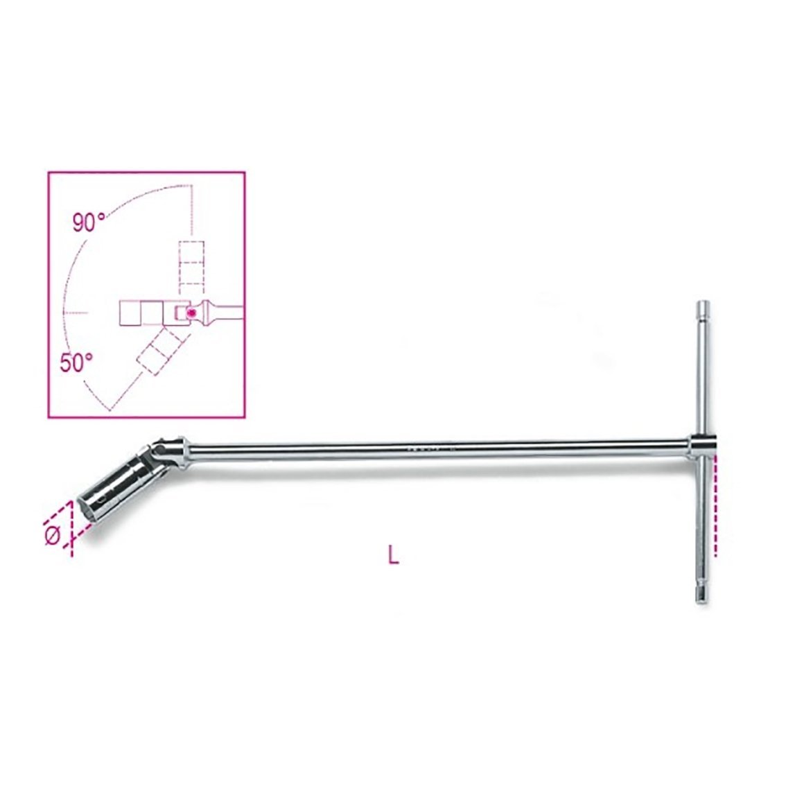 Beta 959 14 Mafsallı Buji Lokması Uzun 14mm 9/16''