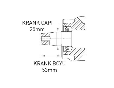 Kama By Reis KDK195FY Dizel Motor 13Hp İpli Kısa Konik
