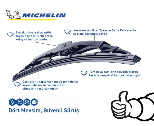 Michelin Rainforce™ MC13924 Universal Telli Silecek 60 cm 1 Adet
