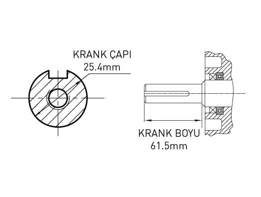 Kama By Reis KDK195F Dizel Motor 13Hp İpli Kamalı