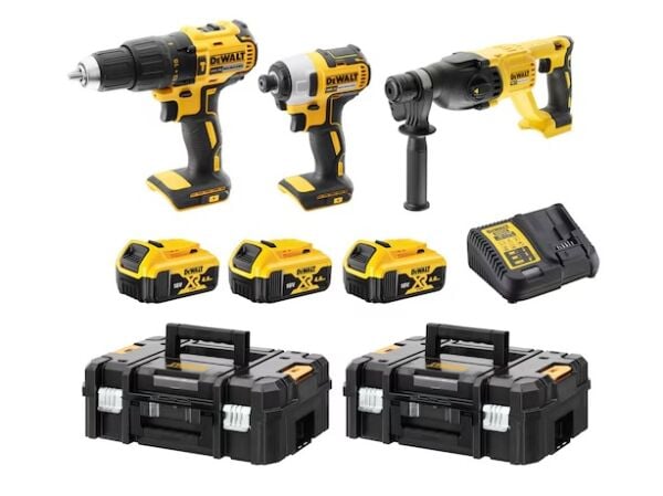 Dewalt DCK369M3T 18V Kömürsüz 3 Parça Kombi Set (DCD778 + DCFS787 + DCH133)