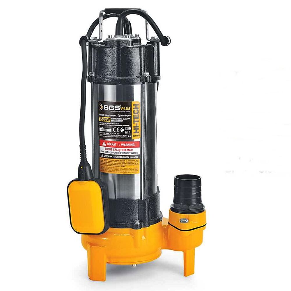 SGS SGS5376 İnox Foseptik Dalgıç Pompa Kirli Su 1500W / 2.0 Hp - Öğütücü Bıçaklı