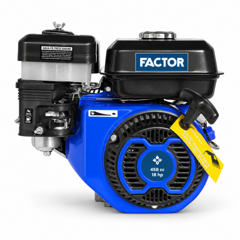 Factor MG460 18 HP Benzinli Motor – İpli Çalıştırma, Kamalı Mil