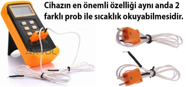 Loyka 6802 K Tipi Prob Okuyucu – Çift Kanallı Dijital Ölçüm Aleti