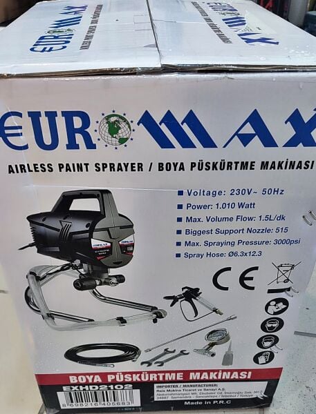 Euromax EXHD2102 Boya Püskürtme Makinası 1010 W