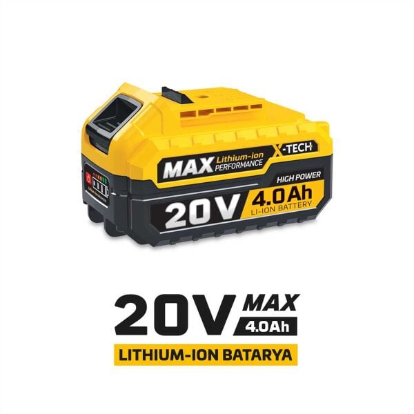 SGS SGS5498 20V Yedek Batarya (4.0Ah) – Güçlü ve Dayanıklı Performans