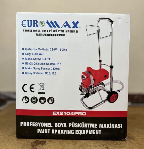 Euromax EX2104PRO Boya Püskürtme Makinası 1200W