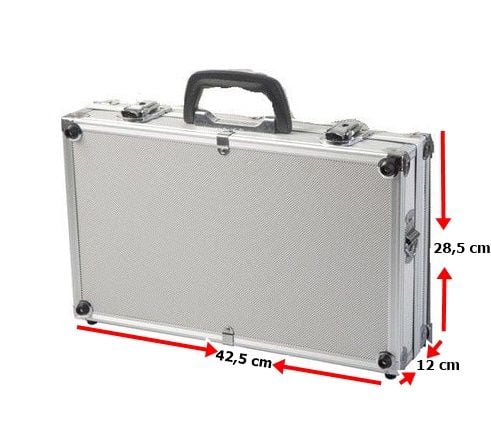 KNC Dik Köşe Alüminyum Takım Çantası 42.5x28.5x12 cm