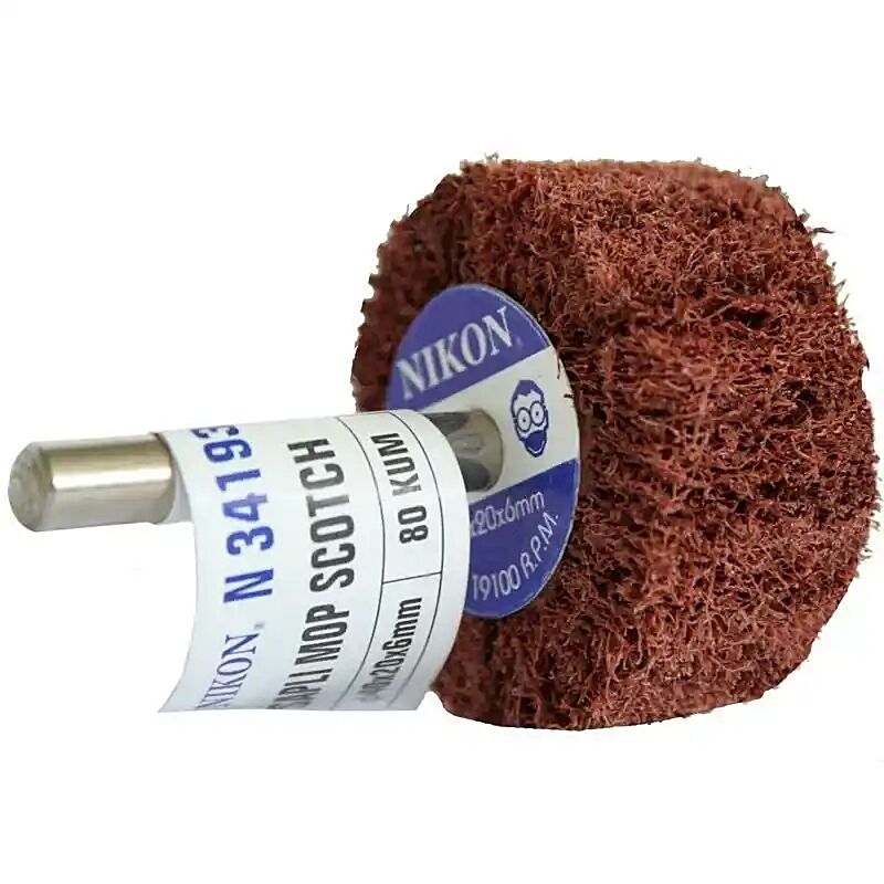 Nikon Saplı Mop Zımpara 80 Kum 40x20x6mm 10 adet