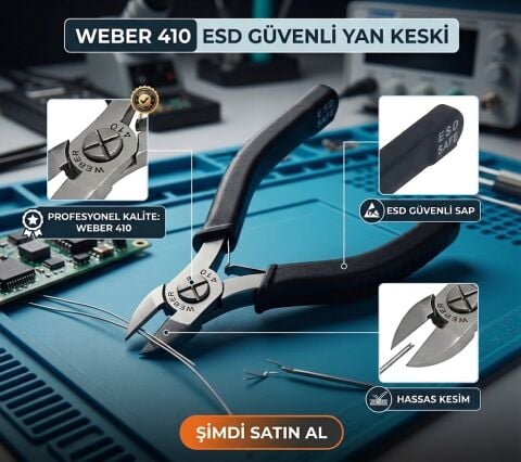 Weber Xline 410 Elektronikçi Yan Keski 125 mm - Hassas Kesim Yan Keski