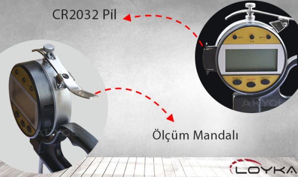 Loyka 5332-25 Geniş Ağızlı Kalınlık Komparatörü 0,001 mm