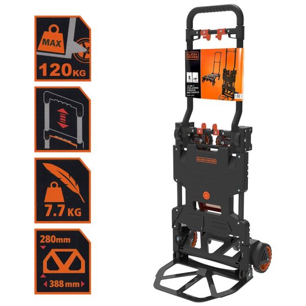BLACK+DECKER BH206 50/120 Kg Çok Fonksiyonlu Katlanır El Arabası