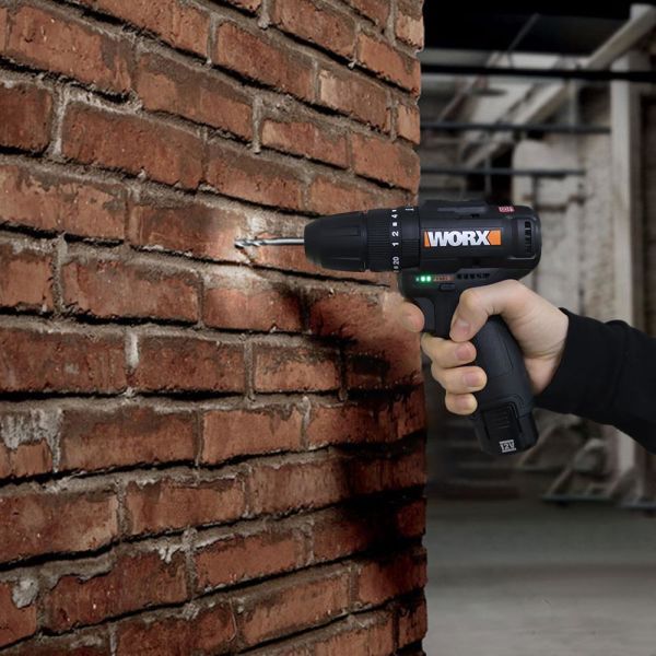 WORX WX121 Çift Akülü Şarjlı Darbeli Matkap 12Volt/2.0Ah + 5 Parça Aksesuar
