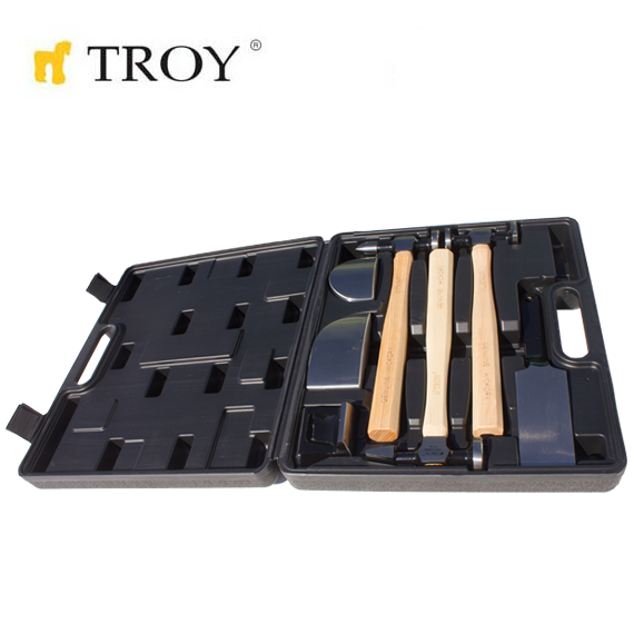 TROY 27299 Çantalı Kaporta ve Tampon Düzeltme Alet Seti 7 Parça