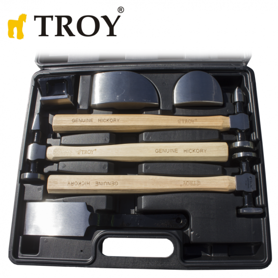 TROY 27299 Çantalı Kaporta ve Tampon Düzeltme Alet Seti 7 Parça