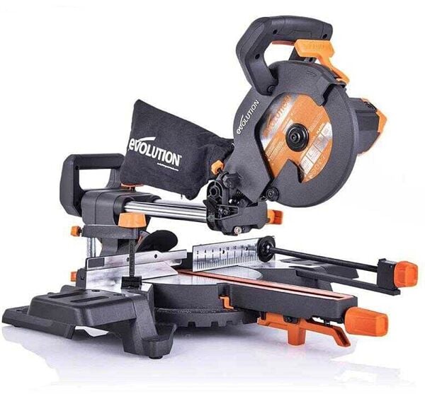 Evolution R210SMS+ 210 mm Profesyonel Kızaklı Gönye Kesme Makinesi – 1500 W - Çok Amaçlı Kesim