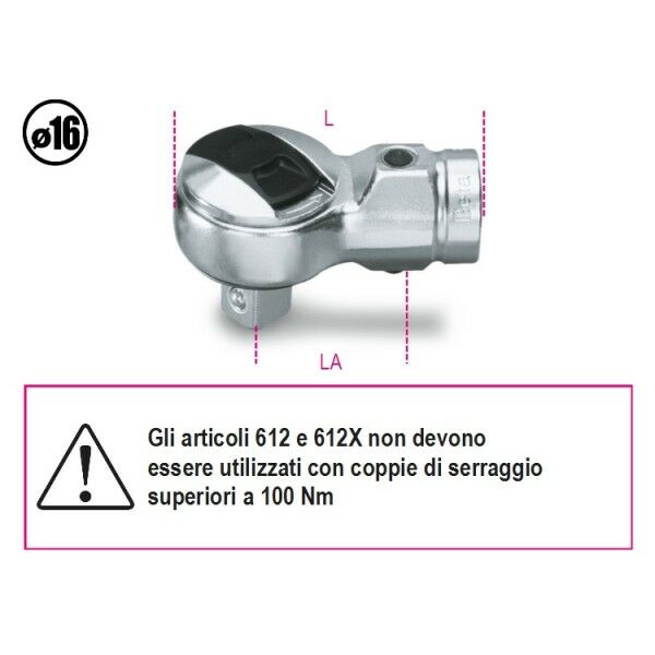 Beta 612X Tork Anahtarı Soketi 1/2''