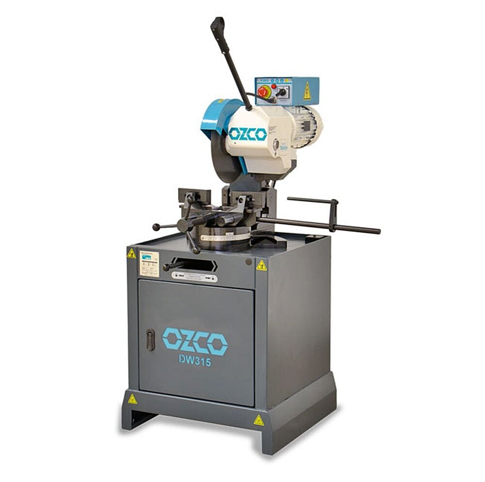 Ozco DW315 Profesyonel Daire Testere Makinesi | Çift Mengene, 1.3–1.8 kW, 380 V