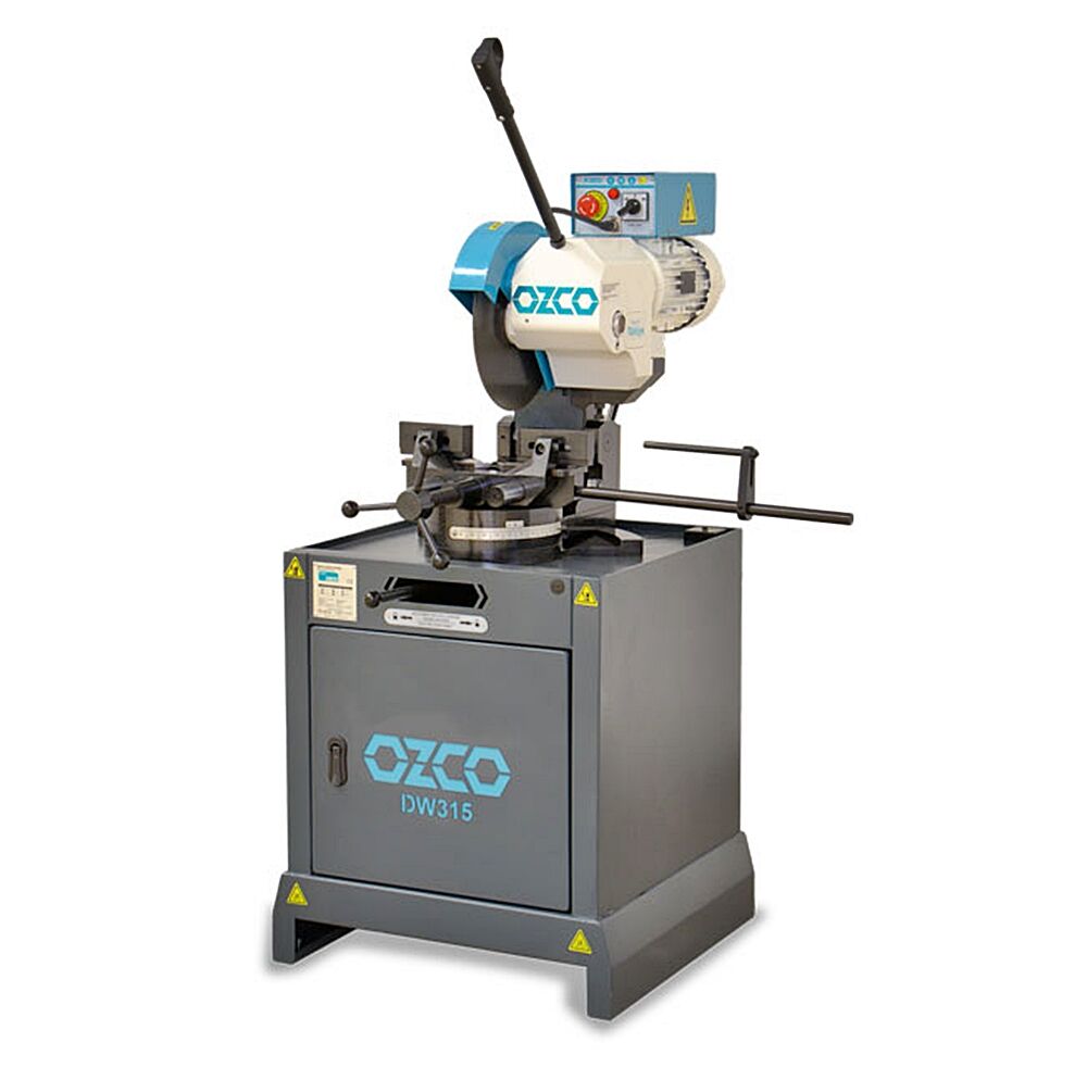 Ozco DW315 Profesyonel Daire Testere Makinesi | Çift Mengene, 1.3–1.8 kW, 380 V