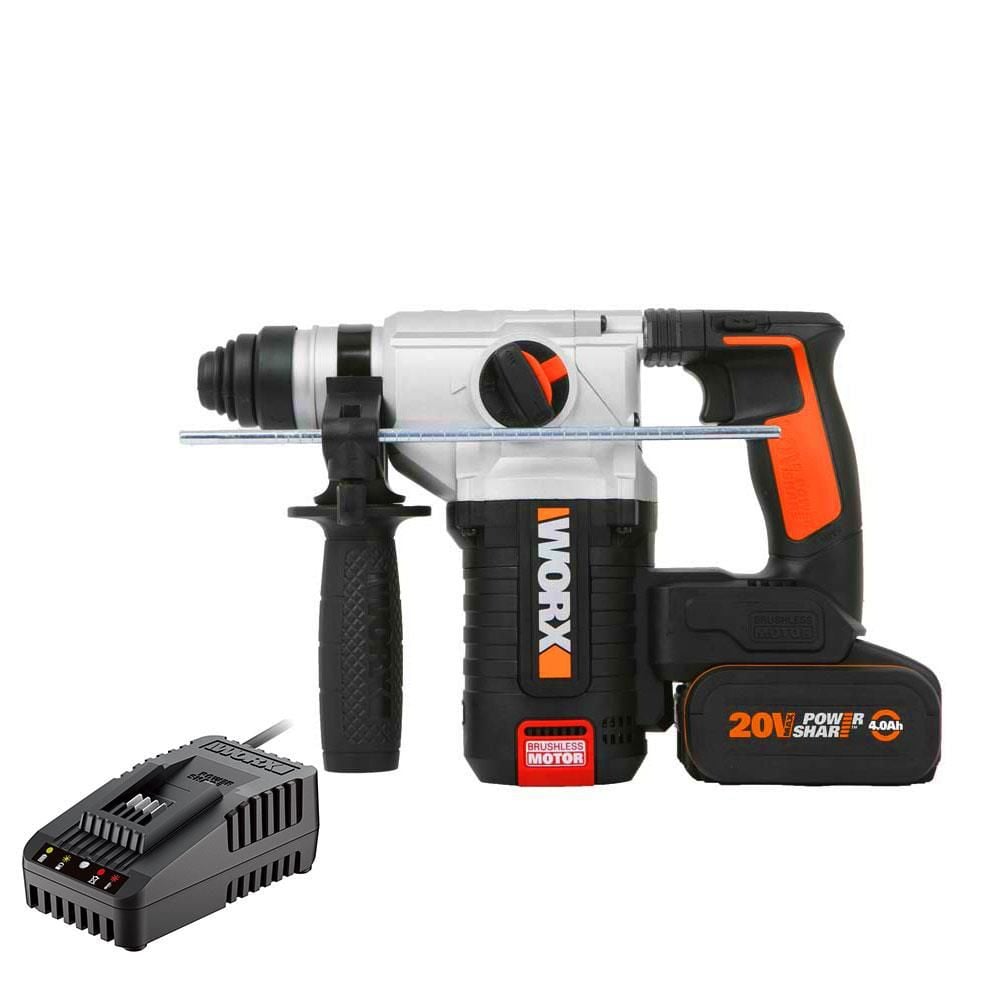 WORX WX380.9C Tek Akülü Şarjlı SDS-Plus Pnömatik Kırıcı/Delici 20Volt 2.0Ah. 2.2J
