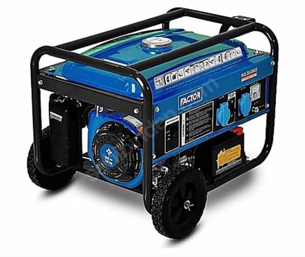 Factor KGL5000CE Benzinli Jeneratör 5 kVA | Monofaze, İpli Marşlı Güçlü Taşınabilir Jeneratör