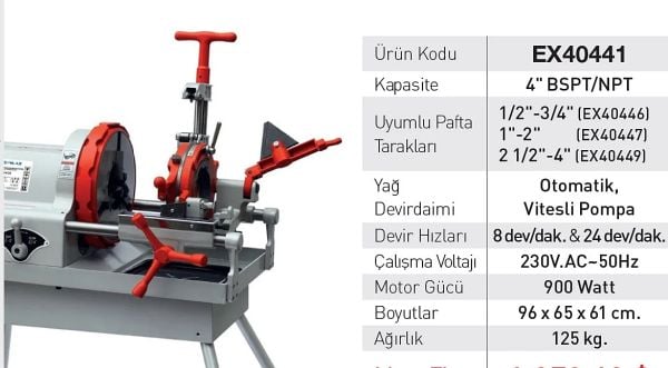 Euromax 4'' Elektrikli Pafta Makinası-900 W