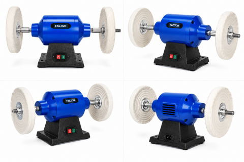 Factor FCOBP250 250 mm Parlatma Makinası | 750W Profesyonel Polisaj ve Metal Yüzey Parlatma Makinesi