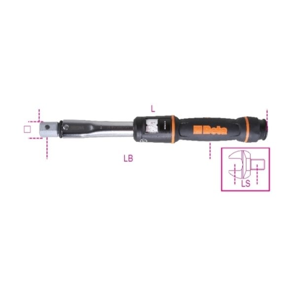 Beta 669N/40 Tork Anahtarı 14x18mm - 80-400 Nm