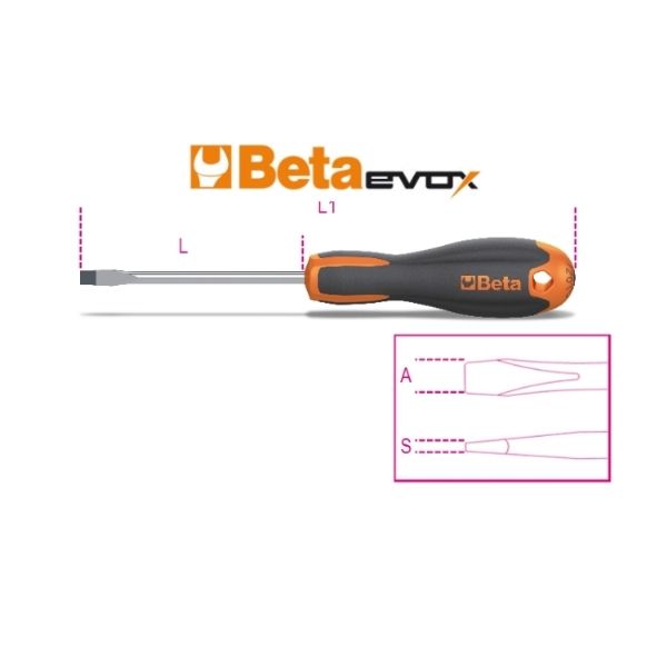 Beta 1201E Düz Tornavida 2,5x50mm
