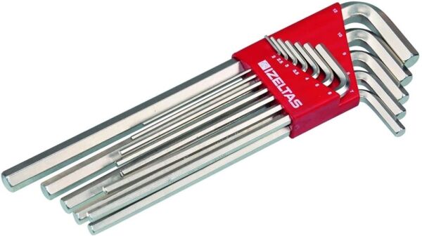 İzeltaş 4903 00 3110 Allen Anahtar Takımı Uzun Boy 10 Parça