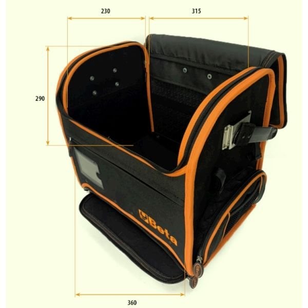 Beta C8B Tekerlekli Bez Takım Çantası Boş 380x250x430 mm