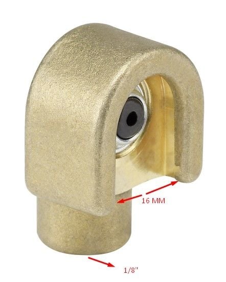 Pressol Tekalamit Pirinç  Buton Gresörlük Başlık 16MM 1/8''F
