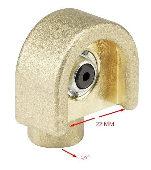 Pressol Tekalamit Pirinç Buton Başlık 22mm 1/8''F