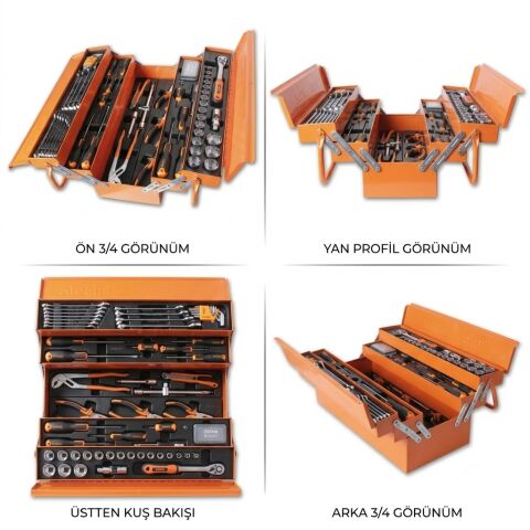 Beta Easy 2120l-e/t91-e Metal Avadanlık Çantalı Set 91 Parça