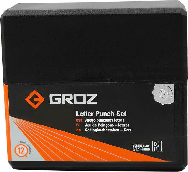Groz LP/4 Çelik Harf Zımba Takımı 4 mm