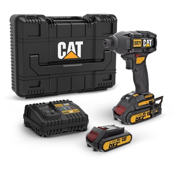 CAT DX71 Çift Akülü Şarjlı Darbeli Tornavida 18Volt 2.0Ah