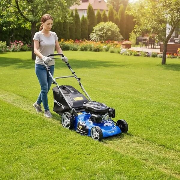 Factor UME51 51 cm İtmeli Benzinli Çim Biçme Makinesi – Güçlü ve Dayanıklı