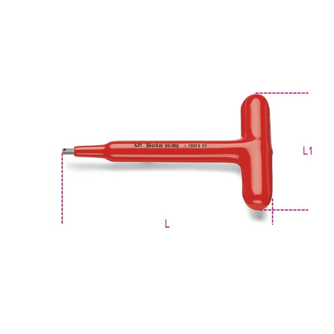 Beta 951MQ İzoleli T Allen Anahtar 6mm