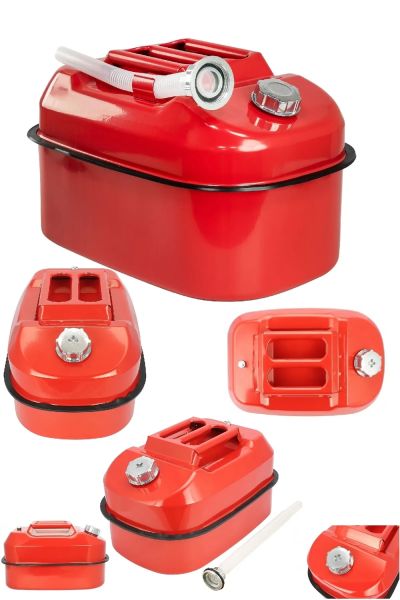 Steweld  Yatay Kırmızı Metal Benzin Bidonu 20 Litre
