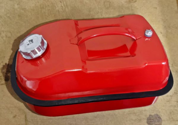 Steweld  Yatay Kırmızı Metal Benzin Bidonu 10 Litre