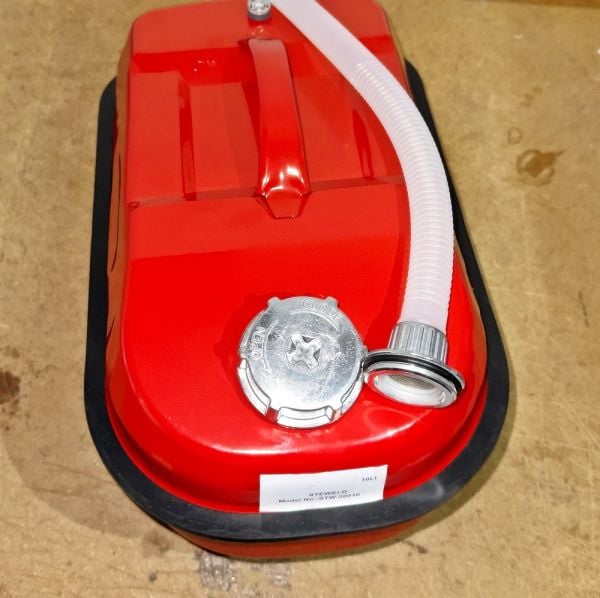 Steweld  Yatay Kırmızı Metal Benzin Bidonu 10 Litre