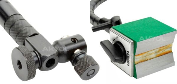 Insize 6207-80A Bükülebilir Kollu Manyetik Stand – 80 kgf Güçlü Mıknatıs, Esnek Kol Yapısı